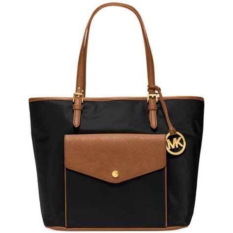 michael kors jet set with snap pocket black|michael kors jet set pouch.